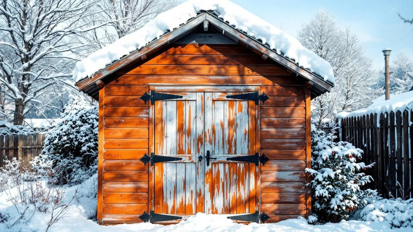 Ein Gärtner verrät, welcher Fehler Gartenhäuser im Winter gefährdet