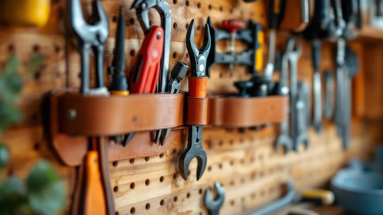 Kein Kleber, kein Bohren, so verwandeln Sie einen alten Gürtel in einen Werkzeugorganizer