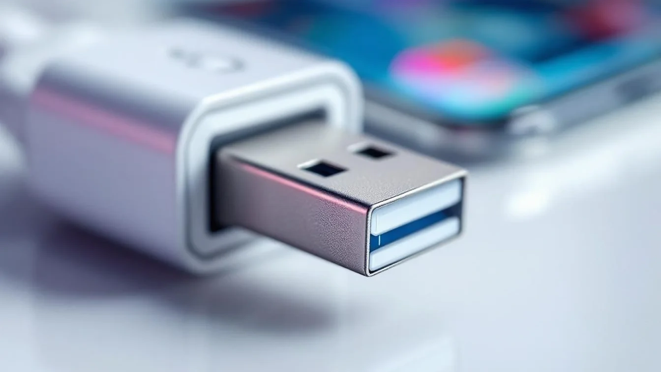 Was passiert technisch, wenn ein USB-Stick an ein Ladegerät angeschlossen wird